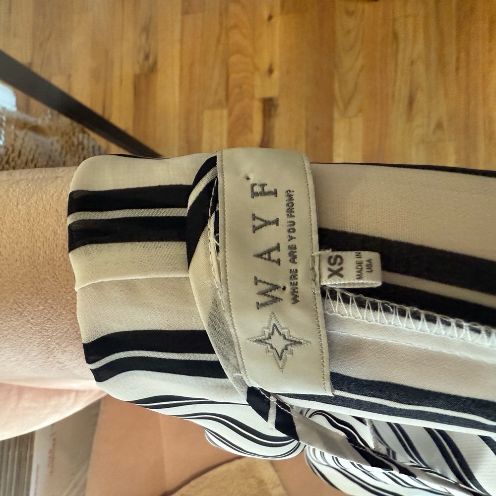 Wayf Black and White Striped Blouse - Picture 2 of 5
